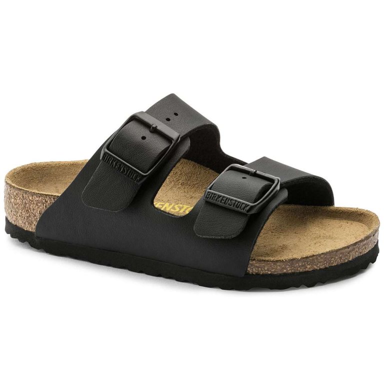 Black Birkenstock Arizona Birko-Flor Kids' Boys Sandals | LdFnGLKbCRE