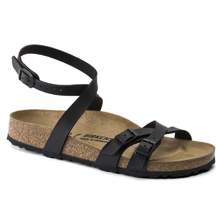 Black Birkenstock Blanca Birko-Flor Women's Multi Strap Sandals | 8xUEh5Ey8oq