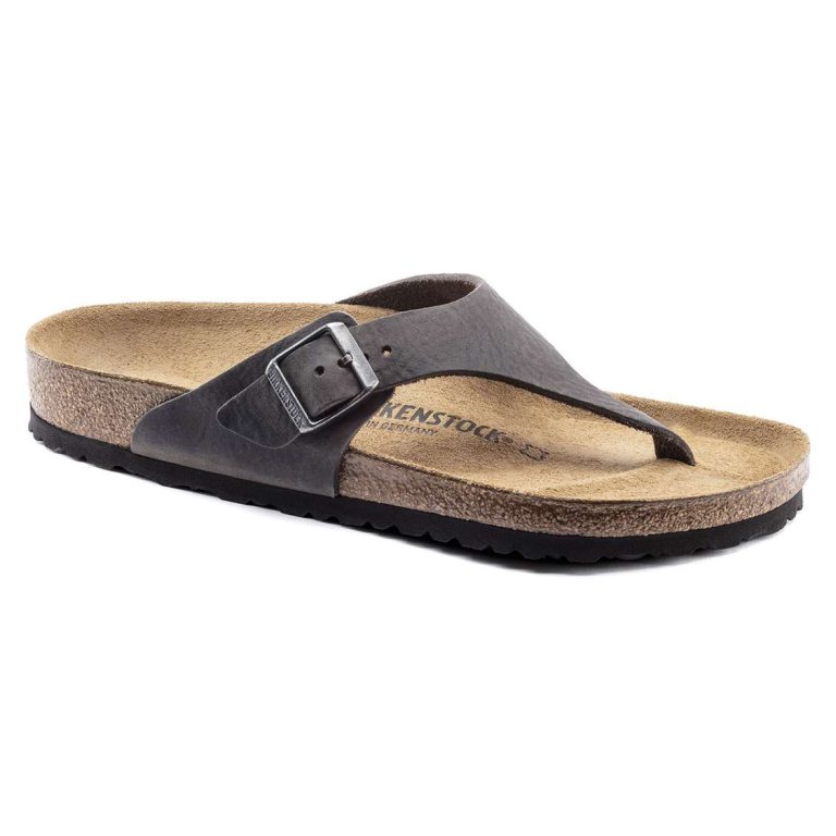 Black Birkenstock Como Nubuck Leather Men's Thong | GlVex2xJj2r