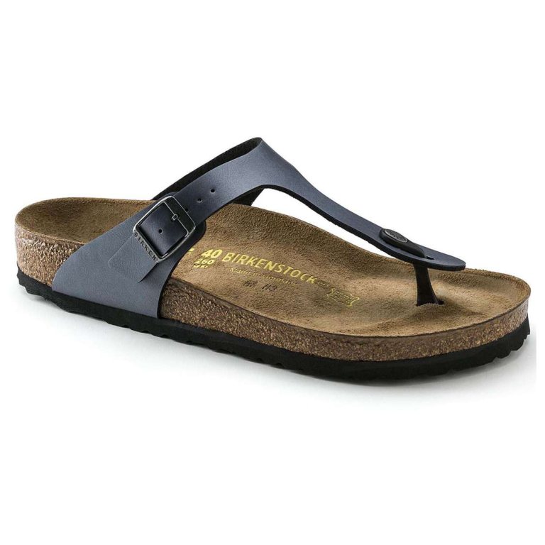 Black Birkenstock Gizeh Birko-Flor Women's Thong | OaI887NCGdE