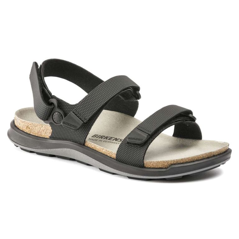 Black Birkenstock Kalahari Birko-Flor Women's Back Strap Sandals | tRHaVER8b48