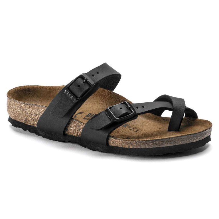 Black Birkenstock Mayari Birko-Flor Kids' Girls Sandals | JEDUxnF5tYg