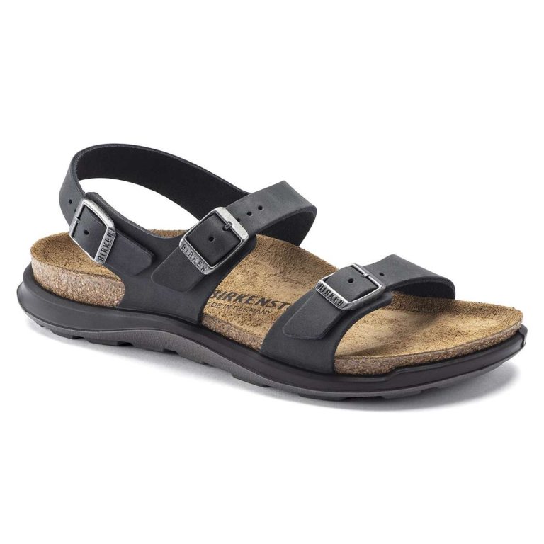 Black Birkenstock Sonora Oiled Leather Women's Back Strap Sandals | NH5GM1DY9lu