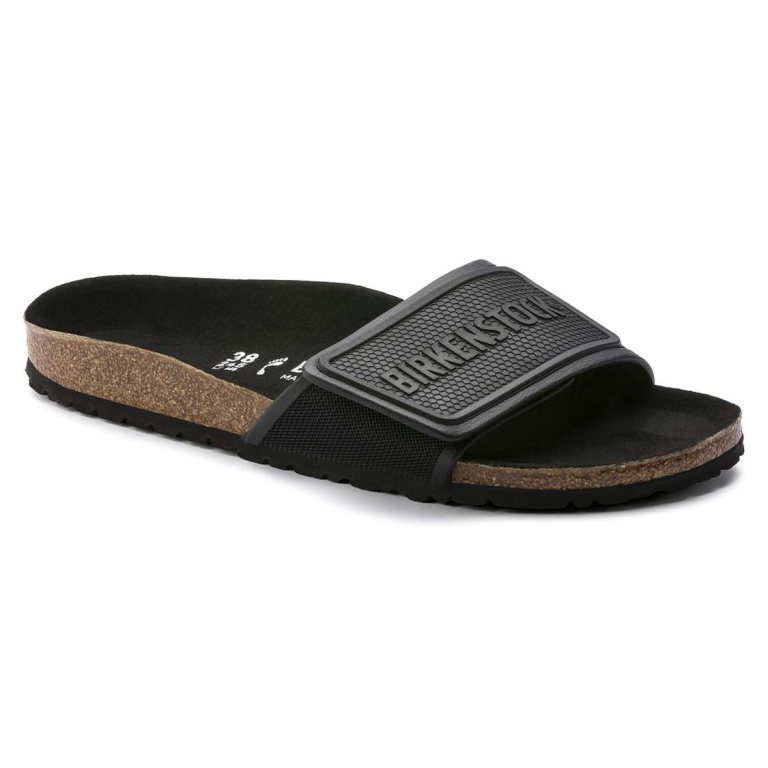 Black Birkenstock Tema Microfiber Women's One Strap Sandals | NYCB61TtaSW