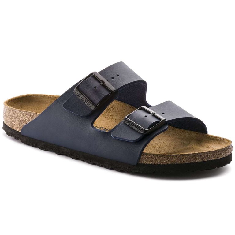 Blue Birkenstock Arizona Birko-Flor Men's Two Strap Sandals | 36YVAhWdhms