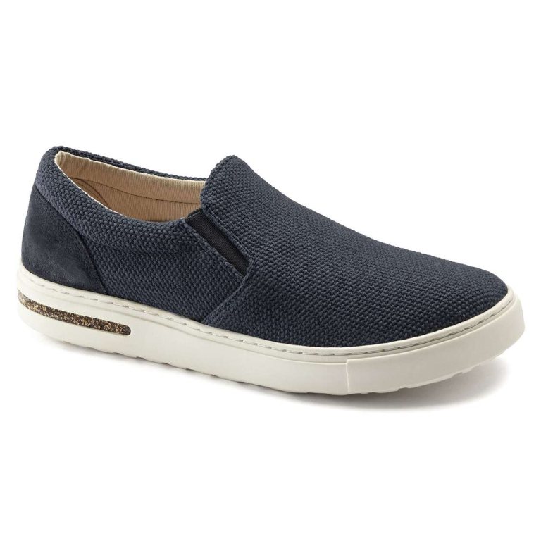 Blue Birkenstock Oswego Canvas/Suede Men's Sneakers | mgXfbxLsUhO