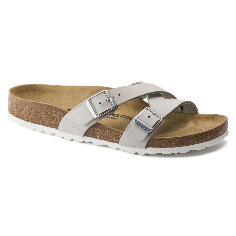 Blue Birkenstock Yao Nubuck Leather Women's Two Strap Sandals | TkXoGgikUCS