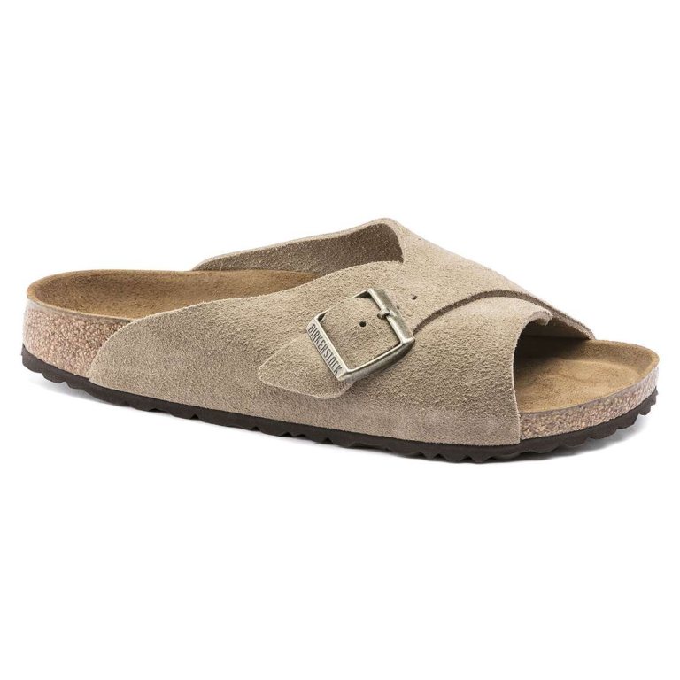 Brown Birkenstock Arosa Soft Footbed Suede Leather Women's Two Strap Sandals | 4YKEeedYtHs