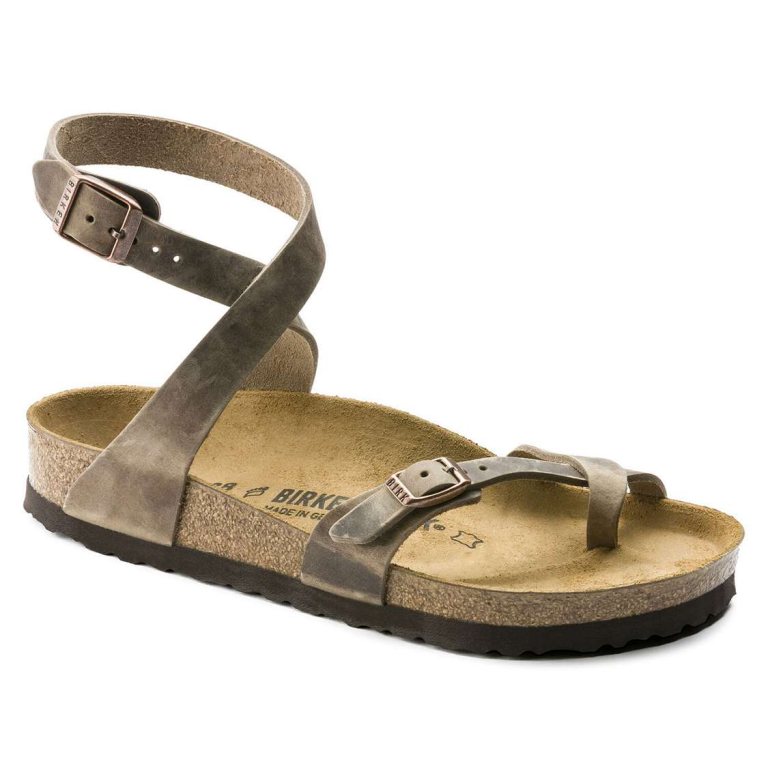 Brown Birkenstock Yara Oiled Leather Women's Ankle Strap Sandals | bFv3tvIAPiN