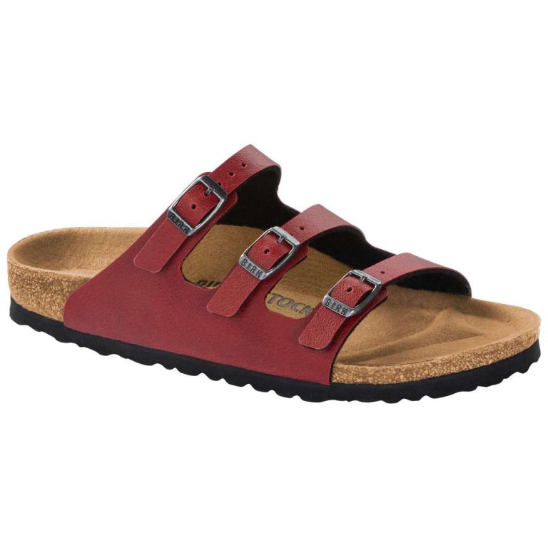 Burgundy Birkenstock Florida Fresh Birko-Flor Women's Multi Strap Sandals | lLJQFndZMyi