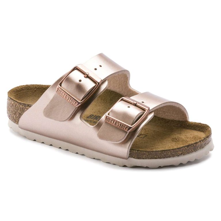 Copper Birkenstock Arizona Birko-Flor Kids' Girls Sandals | 5hFLse1uYLG