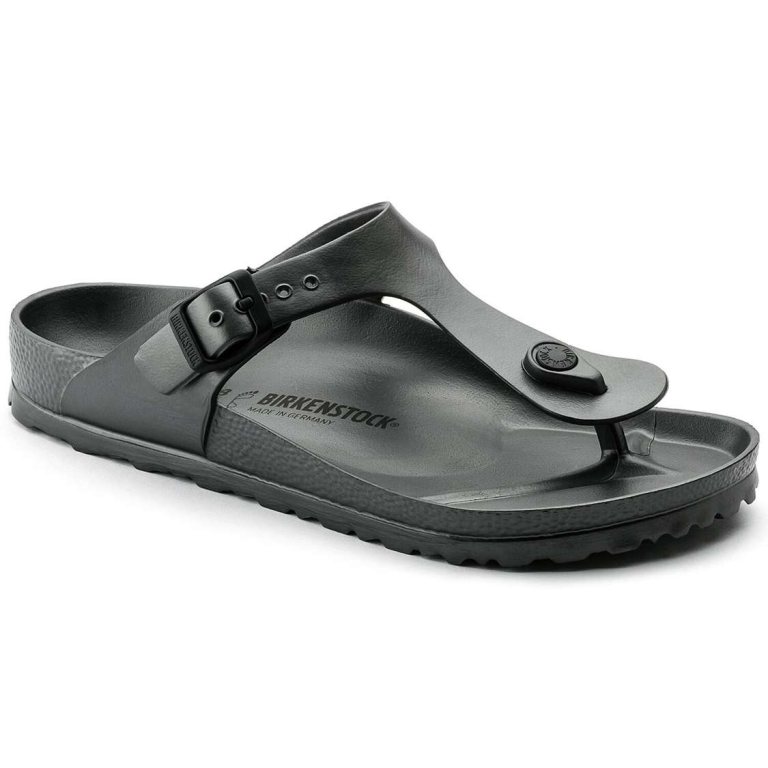 Dark Grey Birkenstock Gizeh Essentials EVA Men's Water Friendly Sandals | AtTTJ9hGOIe