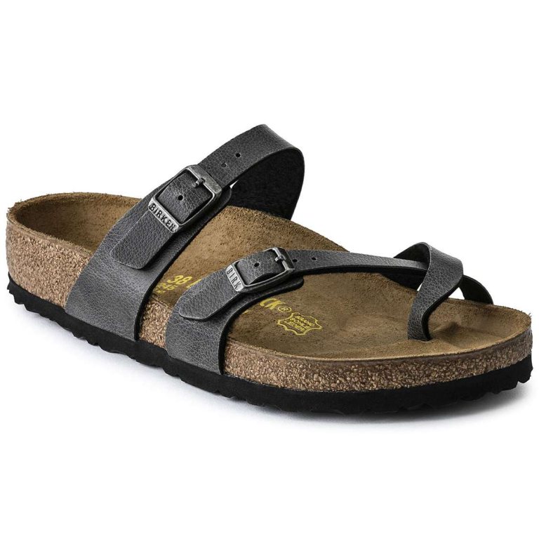 Dark Grey Birkenstock Mayari Birko-Flor Women's Multi Strap Sandals | kA5lDRAWabR