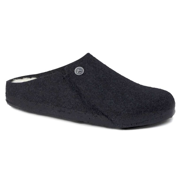 Dark Grey Birkenstock Zermatt Wool Felt Men's Clogs | ajxxookuUc7