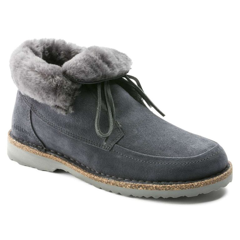 Deep Grey Birkenstock Bakki Suede Leather Women's Boots | IUlUH7FZVMY