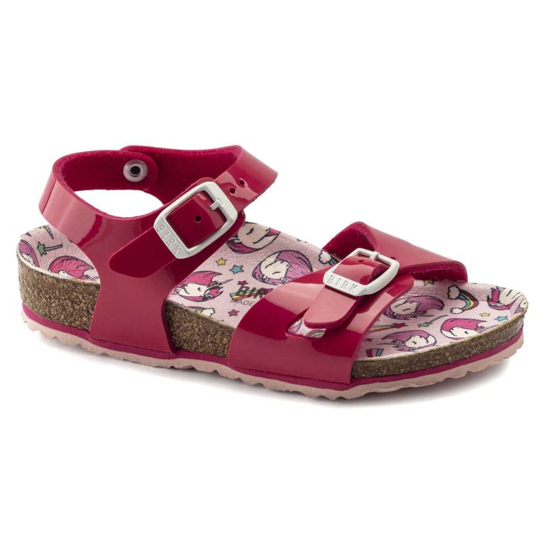 Fuchsia Birkenstock Rio Birko-Flor Kids' Girls Sandals | kqi5tgGJ5K7