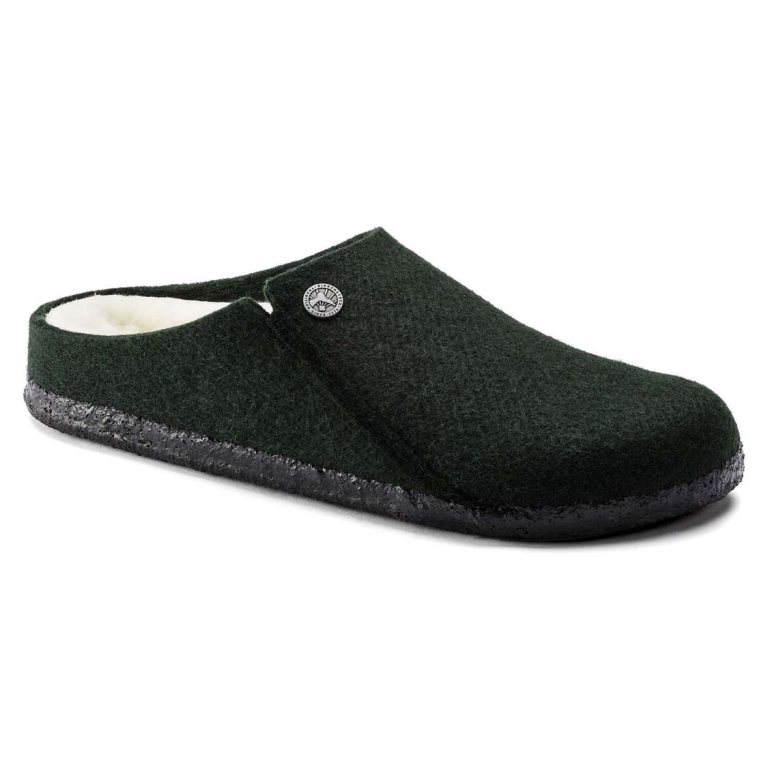 Green Birkenstock Zermatt Wool Felt Men's Clogs | Ys6mBYslS89