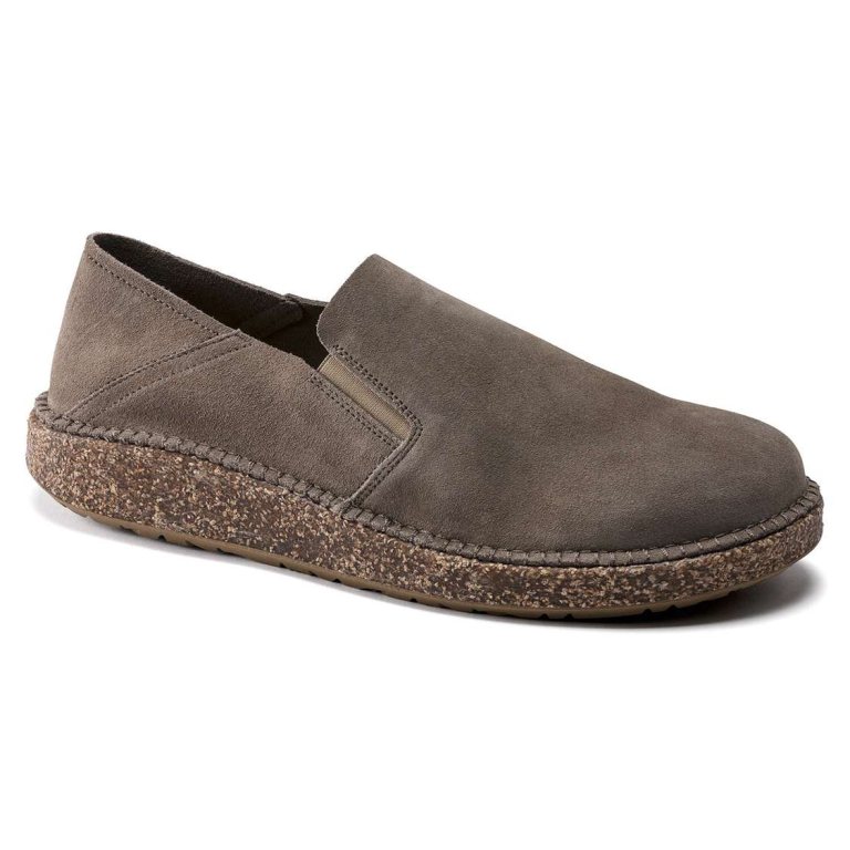 Grey Birkenstock Callan Suede Leather Men's Low Shoes | DiI5CDtnVo6