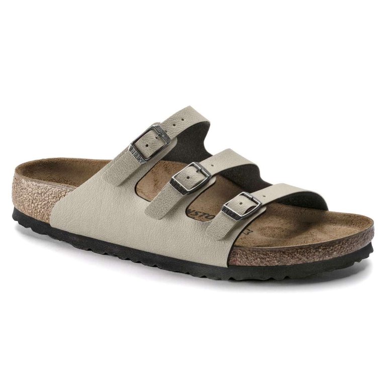 Grey Birkenstock Florida Fresh Birko-Flor Women's Multi Strap Sandals | mHGLr4n54ZN