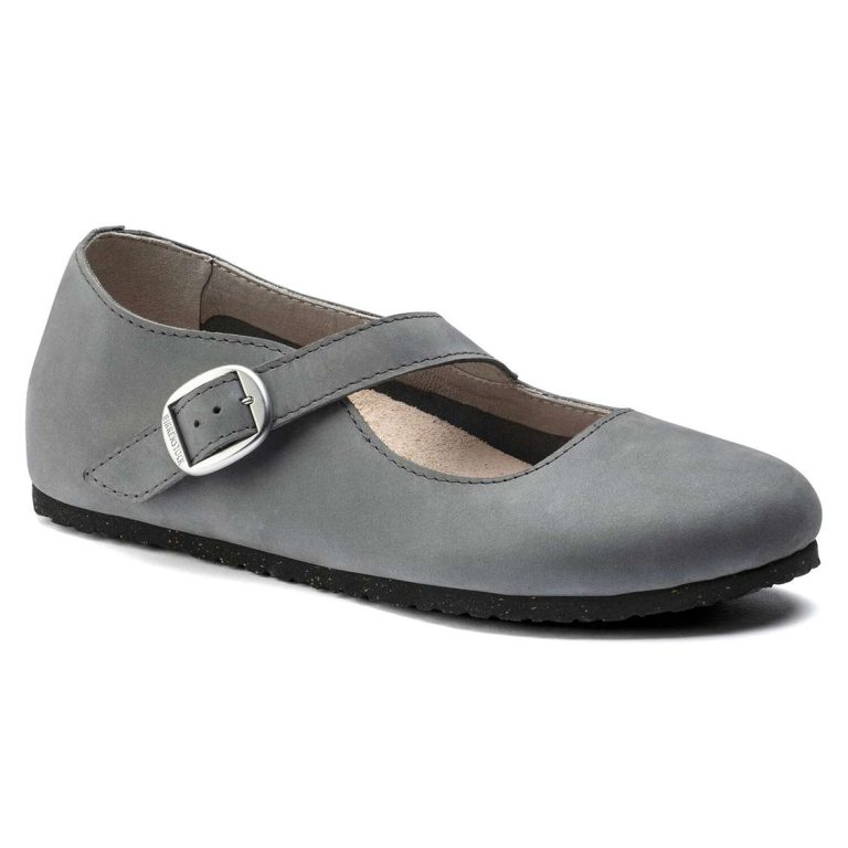 Grey Birkenstock Tracy Nubuck Leather Women's Low Shoes | R6orj2aPtFZ