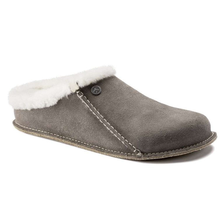 Grey Birkenstock Zermatt Premium Suede Leather Women's Clogs | TNHpgGhVrfx