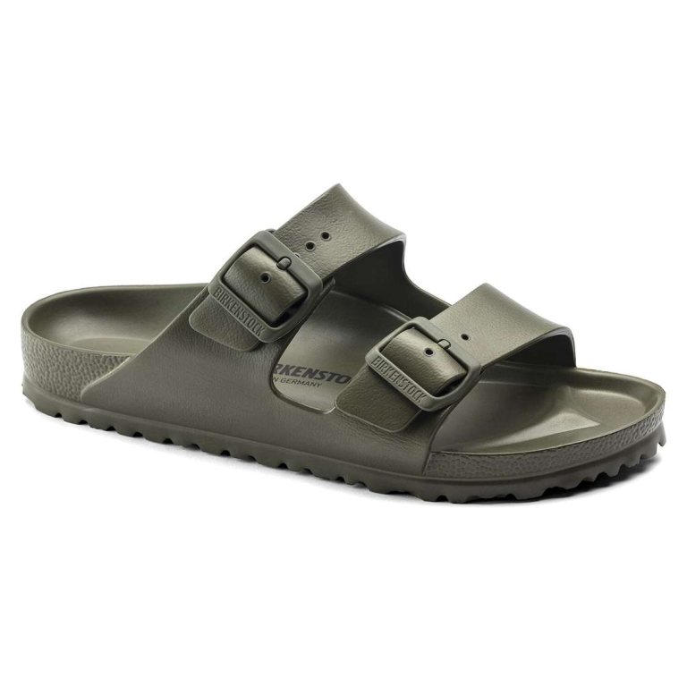 Khaki Birkenstock Arizona Essentials EVA Men's Water Friendly Sandals | JZcyQzSUVFc