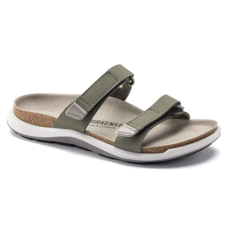 Khaki Birkenstock Sahara Birko-Flor Women's Two Strap Sandals | x7rUqOgdBl1