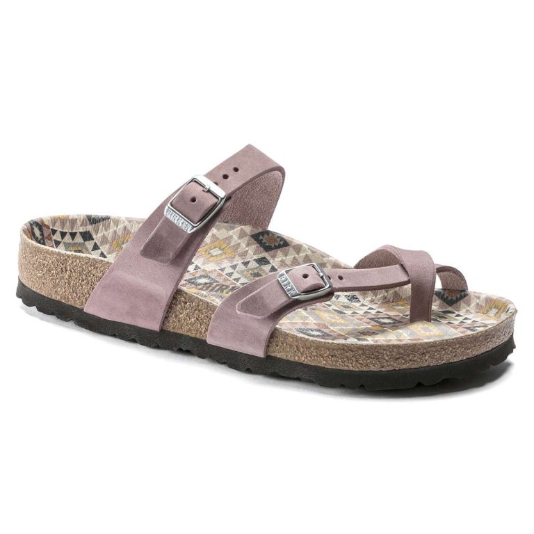 Lavender Birkenstock Mayari Oiled Leather Women's Multi Strap Sandals | Crvy8vKIWS1