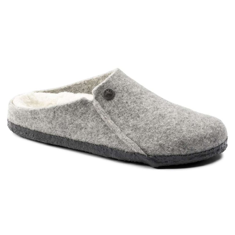 Light Grey Birkenstock Zermatt Wool Felt Men's Clogs | RO8nYtCH9rG