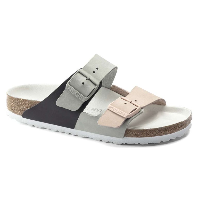 Light Rose Birkenstock Arizona Split Nubuck Leather Women's Two Strap Sandals | R35YSFJXNwq