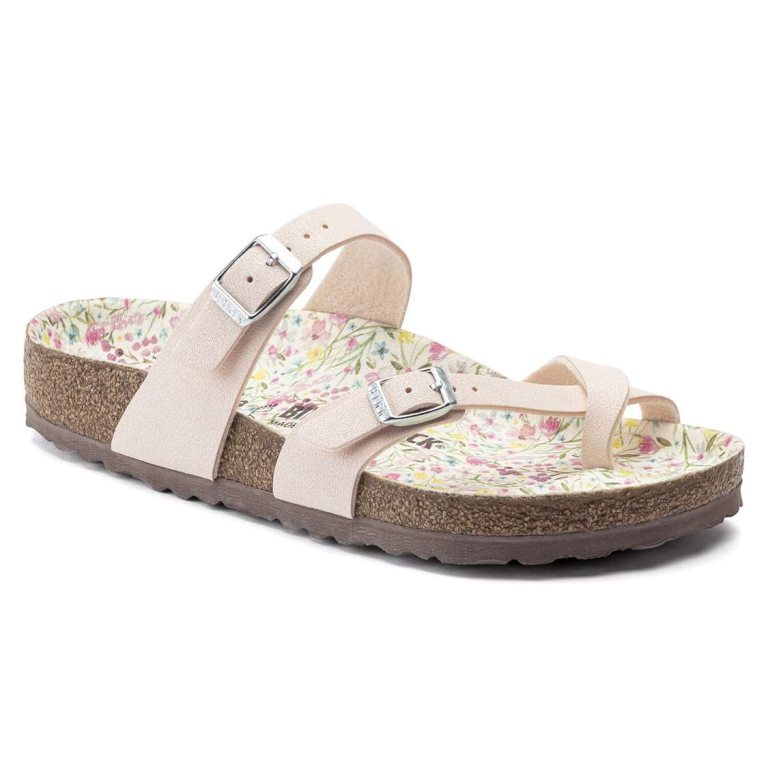 Light Rose Birkenstock Mayari Vegan Birkibuc Women's Thong | aerNXeGo69x