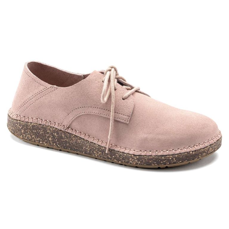 Pink Birkenstock Gary Suede Leather Women's Low Shoes | SMbGghTSWaw