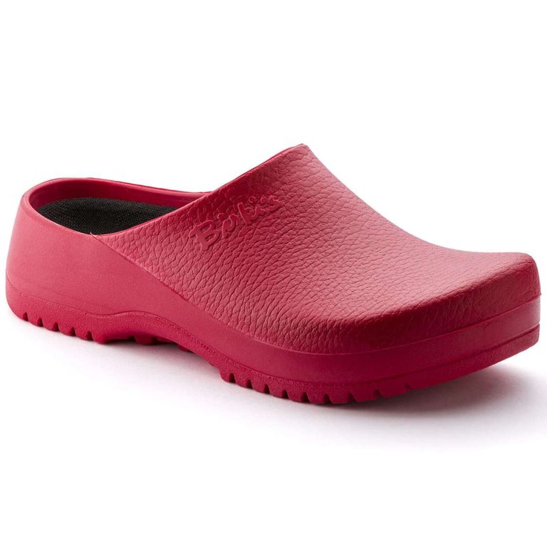 Red Birkenstock Super-Birki Polyurethane Women's Clogs | pIeqhGrc5KW