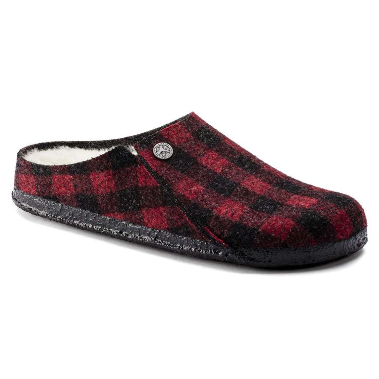 Red Birkenstock Zermatt Wool Felt Men's Clogs | wTnLeE6uJaU