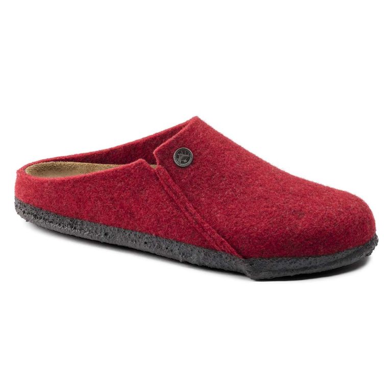 Red Birkenstock Zermatt Wool Felt Women's Clogs | yAb4nDNLPh2