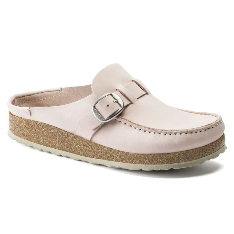 Rose Birkenstock Buckley Nubuck Leather Women's Clogs | piRHII8AS7w