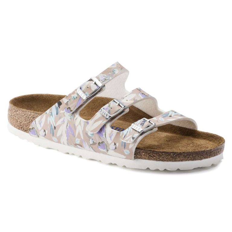 Rose Birkenstock Florida Fresh Soft Footbed Birko-Flor Women's Multi Strap Sandals | qB7utspv67f