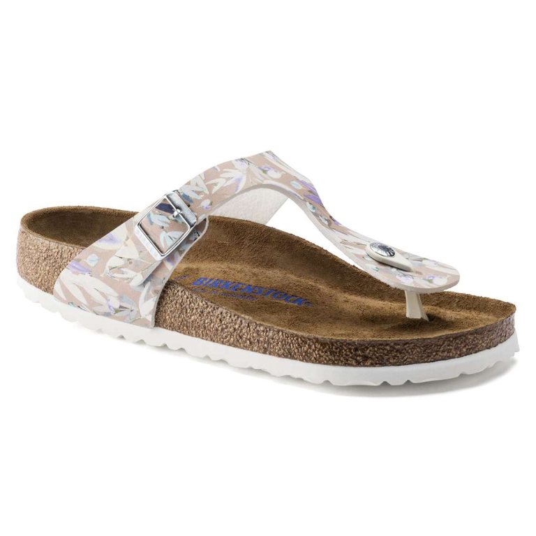 Rose Birkenstock Gizeh Soft Footbed Birko-Flor Women's Thong | Ap6pXCH5O72