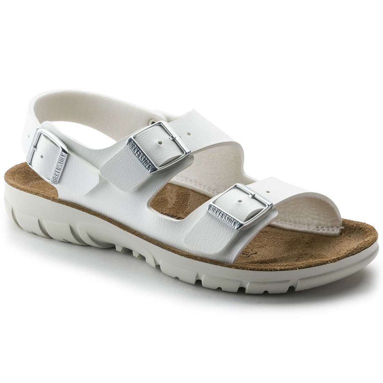 White Birkenstock Kano Birko-Flor Men's Back Strap Sandals | wV8TsIjxMxo