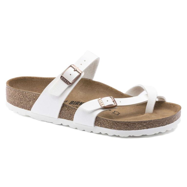 White Birkenstock Mayari Birko-Flor Women's Multi Strap Sandals | HFC5xqFiBGl