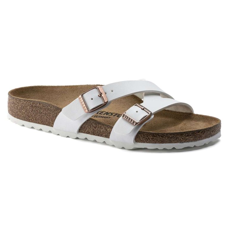 White Birkenstock Yao Birko-Flor Women's Multi Strap Sandals | zpdPAKvibd7