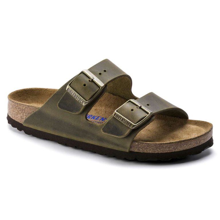 Yellow Birkenstock Arizona Soft Footbed Oiled Leather Women's Two Strap Sandals | 79Lk8UTxuve