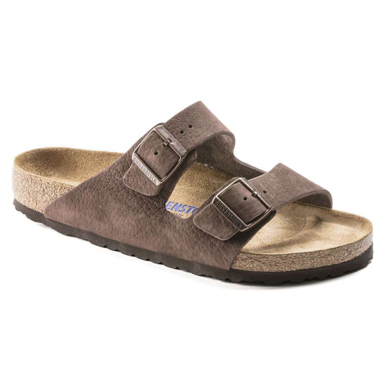 Yellow Birkenstock Arizona Soft Footbed Nubuck Leather Men's Two Strap Sandals | sXuuZgQlQqc