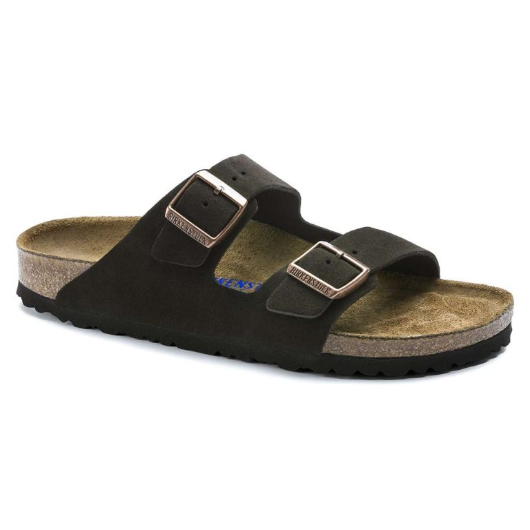 Yellow Birkenstock Arizona Soft Footbed Suede Leather Women's Two Strap Sandals | zrlofhbpSMr