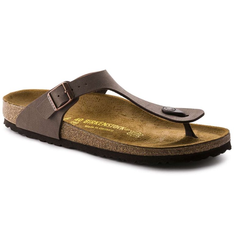 Yellow Birkenstock Gizeh Birkibuc Men's One Strap Sandals | eZ552kL9Gna