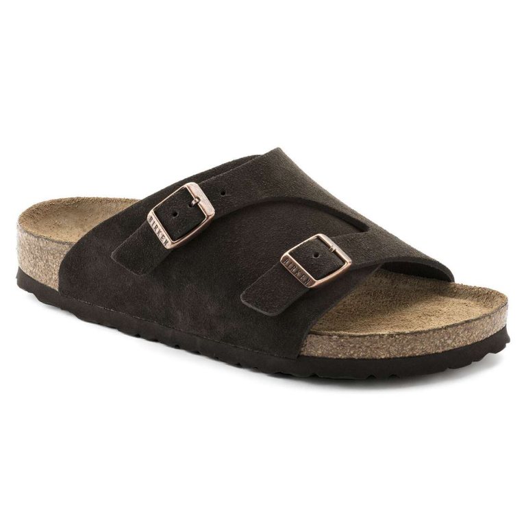 Yellow Birkenstock Zürich Soft Footbed Suede Leather Women's One Strap Sandals | xeykRR8lXB8