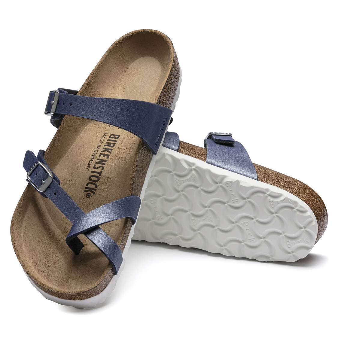 AZURE Blue Birkenstock Mayari Birko-Flor Women's Multi Strap Sandals | 2dMH49mEGLS