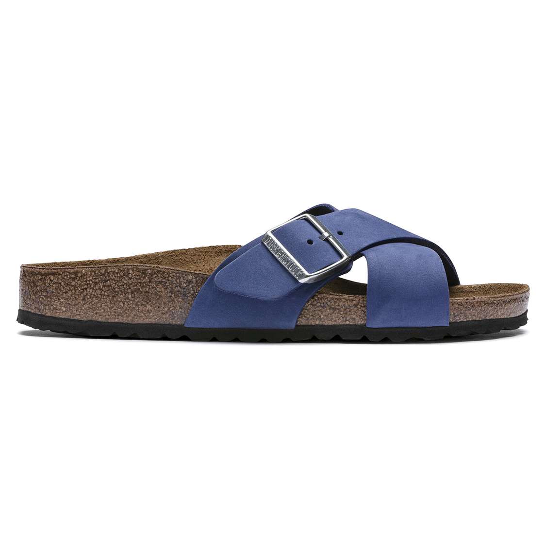 AZURE Blue Birkenstock Siena Nubuck Leather Women's Two Strap Sandals | XGmcT7MUJVL