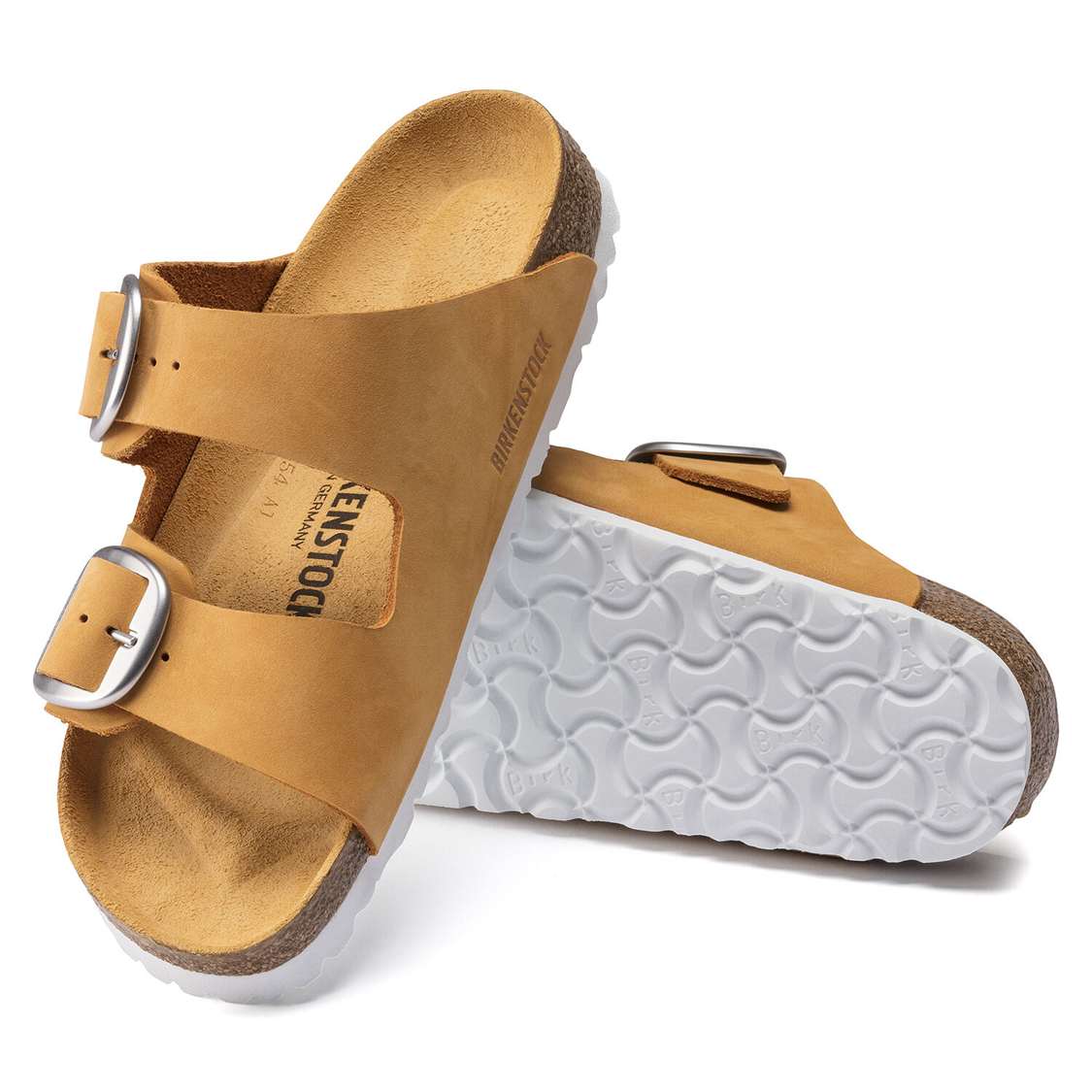 Apricot Birkenstock Arizona Big Buckle Nubuck Leather Women's Two Strap Sandals | zxQd8vzgHqZ