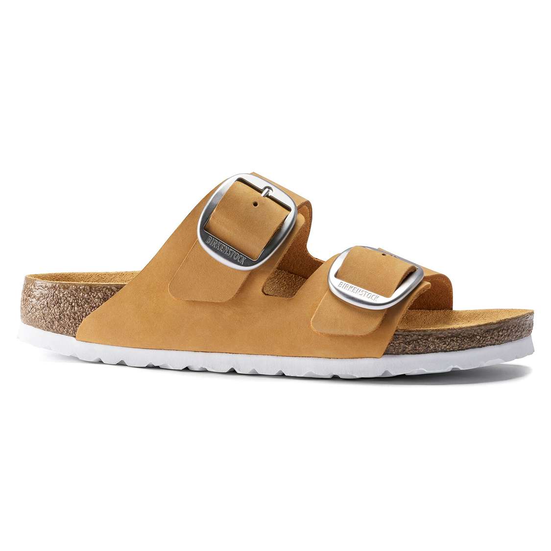 Apricot Birkenstock Arizona Big Buckle Nubuck Leather Women's Two Strap Sandals | zxQd8vzgHqZ